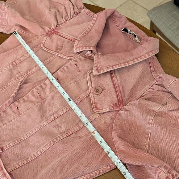 Sea NY Corbin Pink Short Sleeve Long Denim Jumpsuit, Size 10 - Picture 8 of 10